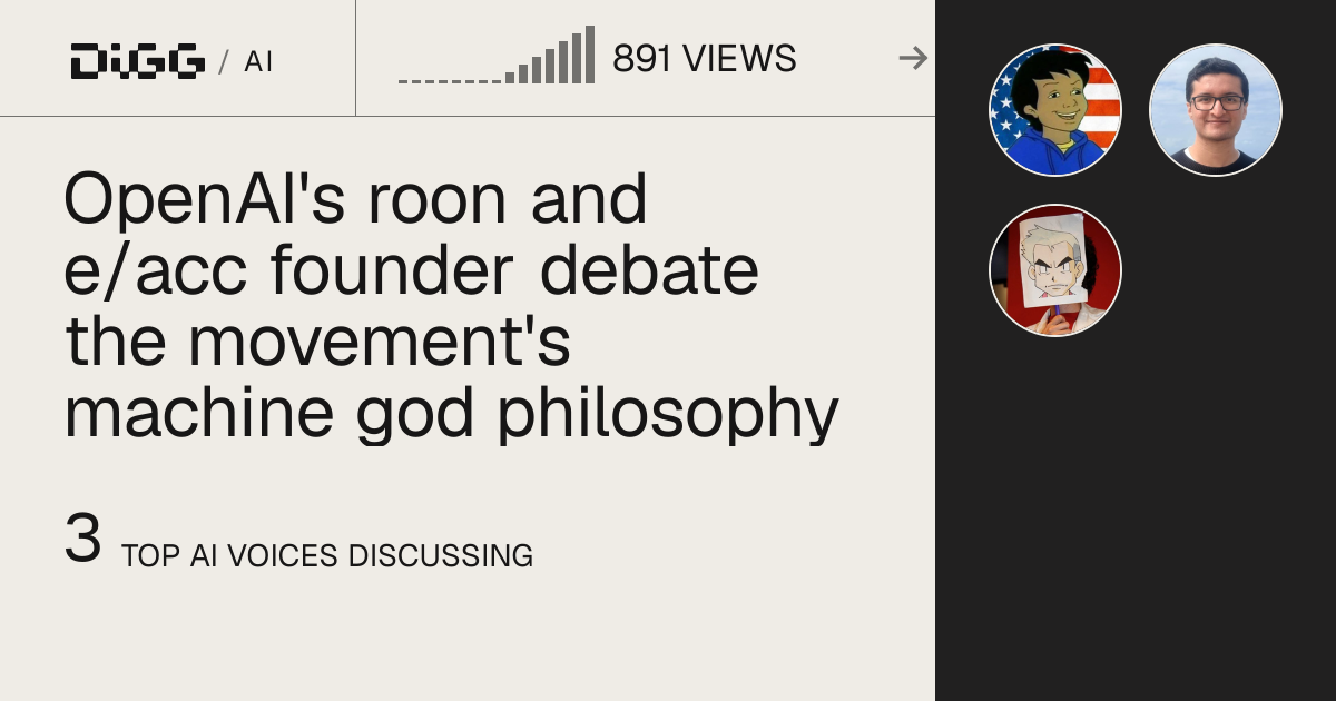 OpenAI's roon and e/acc founder debate the movement's machine god ...