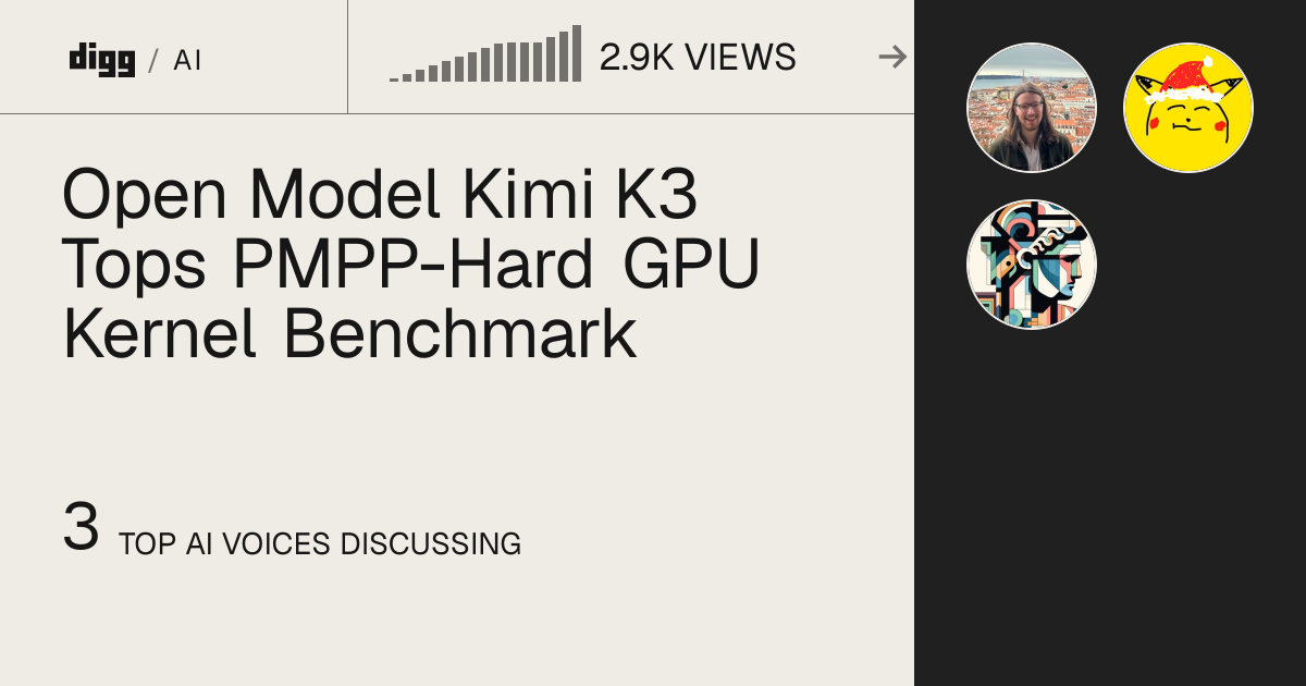 Open Model Kimi K3 Tops PMPP-Hard GPU Kernel Benchmark · Digg