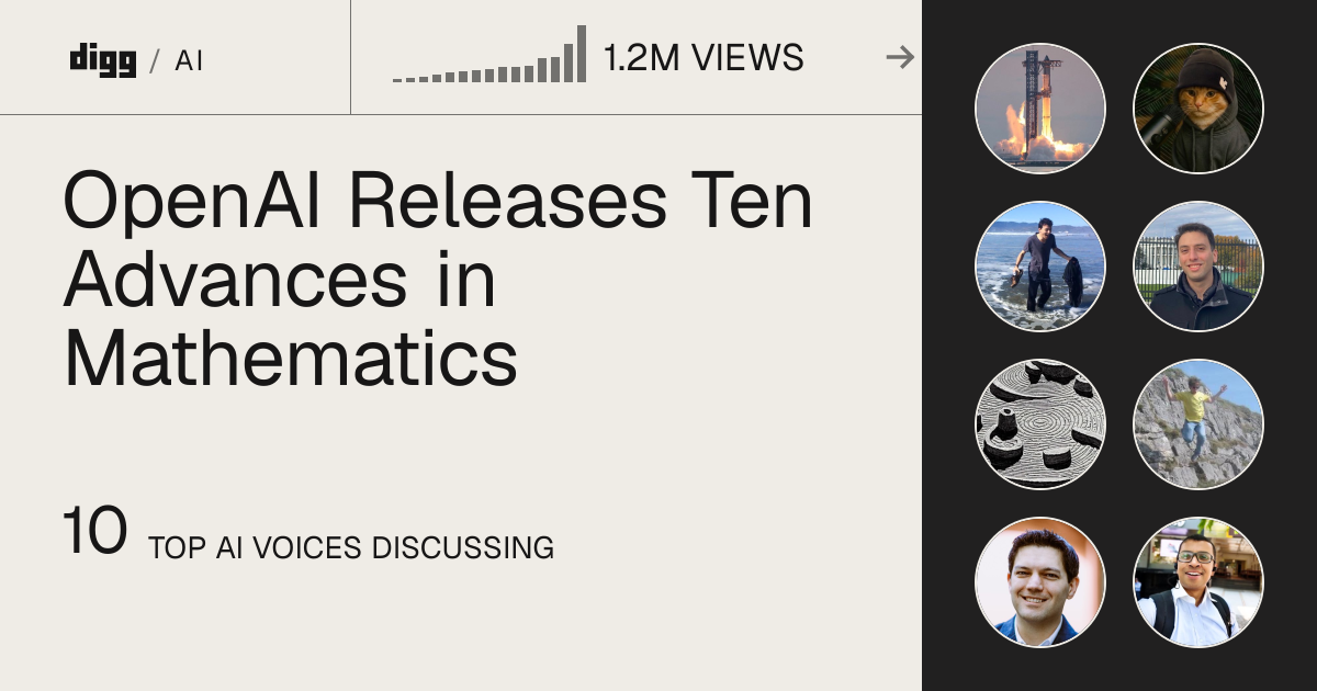 OpenAI Releases Ten Advances in Mathematics · Digg