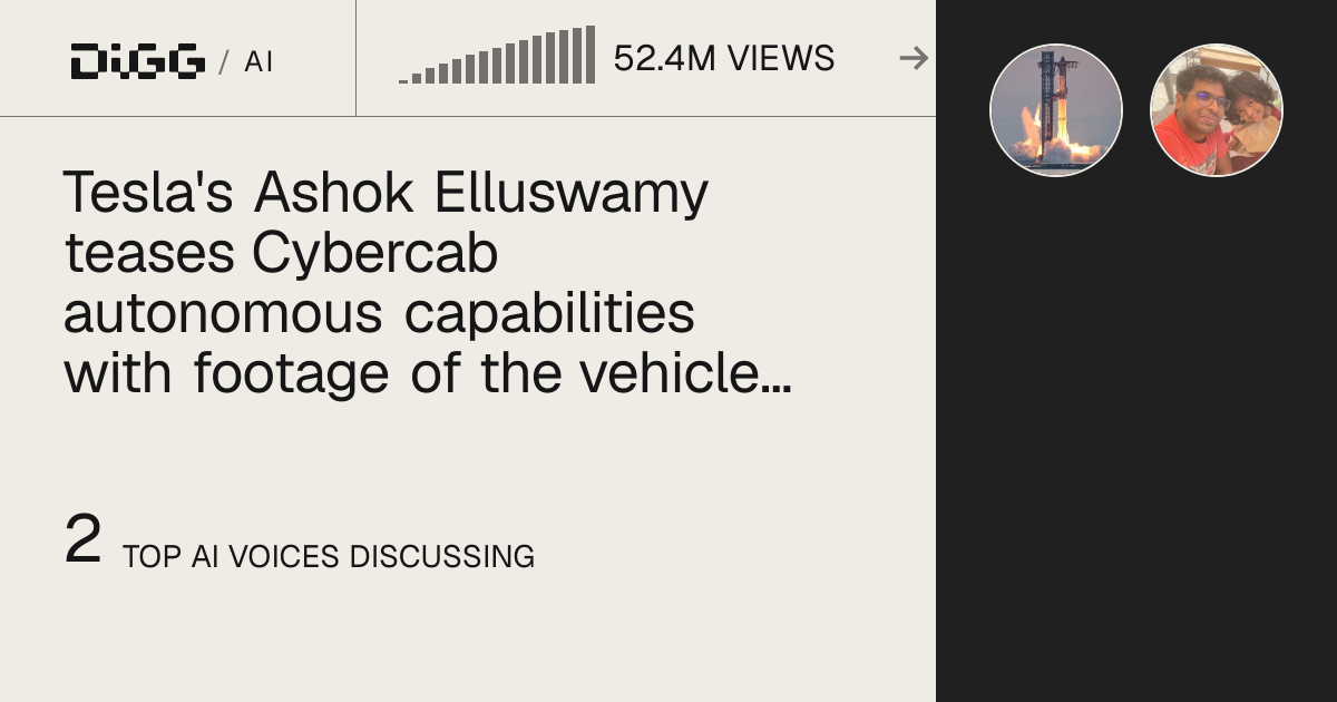 Tesla's Ashok Elluswamy teases Cybercab autonomous capabilities with footage of the vehicle driving inside Giga Texas · Digg