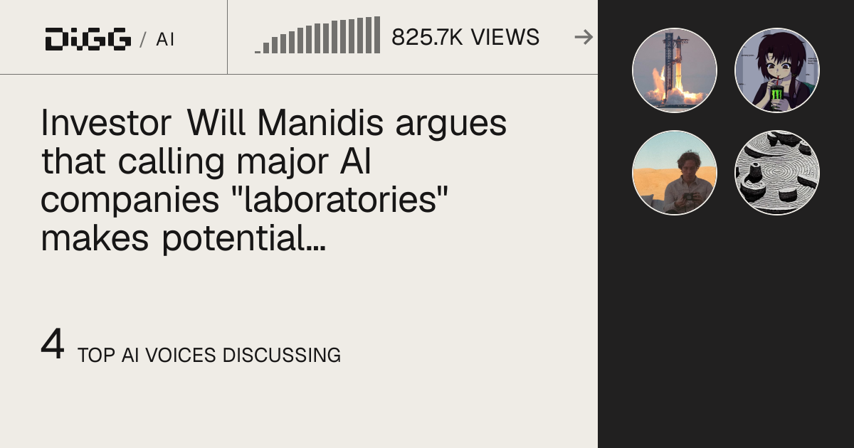 Investor Will Manidis argues that calling major AI companies 