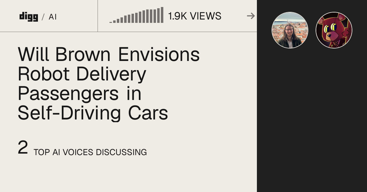 Will Brown Envisions Robot Delivery Passengers in Self-Driving Cars · Digg