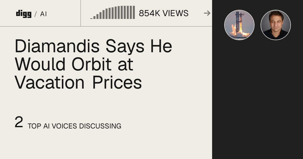 Diamandis Says He Would Orbit at Vacation Prices · Digg